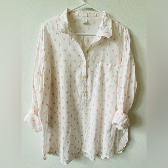 EUC GAP Cactus Print Popover Shirt XL - Picture 4 of 5